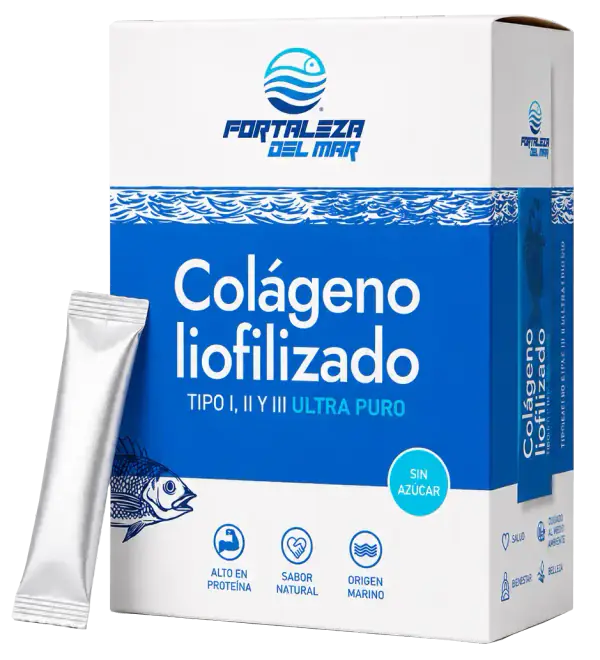 Caja de Colágeno Marino Liofilizado Fortaleza del Mar, 30 sticks